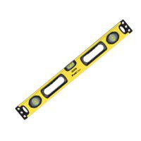 STANLEY 43-524 Box Beam Level, Block Vial, 3-Vial, 2-Hang Hole, Aluminum