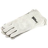 ForneyHide 55200 Welding Gloves, L, Gauntlet Cuff, Wing Thumb, 13-1/2 in L, Gray, Leather Palm