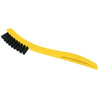 Rubbermaid FG9B5600BLA Grout Scrub Brush, Synthetic Fiber Blade, Yellow Handle