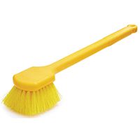 Rubbermaid FG9B3200YEL Utility Brush, Long Plastic Yellow Handle