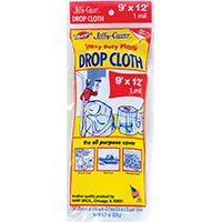 Warp's JCS-912-M Drop Cloth, 12 ft L, 9 ft W, Plastic, Clear