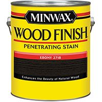 Minwax Wood Finish 710130000 Wood Stain, Ebony, 1 gal Can