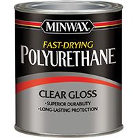 Minwax 63000444 Polyurethane Paint, Clear, Gloss, 1 qt Can