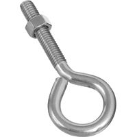 National Hardware N221-648 Eye Bolt, 3/8-16 Thread, 2 in L Thread, 1 in ID Dia Eye, Stainless Steel