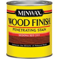 Minwax Wood Finish 70043 Wood Stain, Sedona Red, 1 qt Can