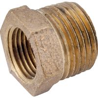 Anderson Metals 738110-0806 Reducing Bushing, 1/2 in Male x 3/8 in Female Thread