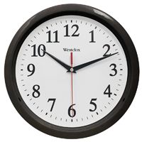 Westclox 461861 Wall Clock, Round, Analog Display, Analog, Black Frame