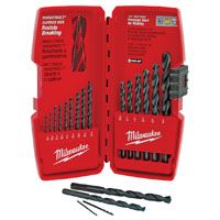 Milwaukee 48-89-2803 Drill Bit Set, Steel, Black Oxide, 15-Piece