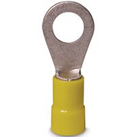 GB 20-107 Ring Terminal, 600 V, 12 to 10 AWG, Vinyl Insulation, Yellow