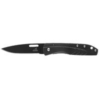 GERBER 31-000716 Folding Knife, 2.6 in L Blade, 1-Blade, Black Handle