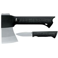 Gerber 31-001054 Axe Gator Combo With Knife, 8-3/4 in OAL, Forged Steel, Gator-Grip Glass Filled Nylon Handle