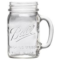 Ball 1440016000 Drinking Mug, 16 oz Capacity, Glass, Clear