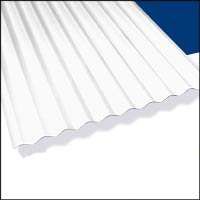 Sun N Rain 103694 Corrugated Roofing Panel, 12 ft L, 26 in W, PVC, White