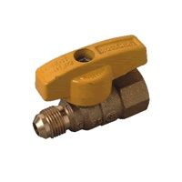 BrassCraft PSSL-12 Gas Ball Valve, 3/8 x 1/2 in Flared x FIP, Brass