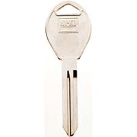Hy-Ko 11010DA34 Key Blank, 3.124 in L x 1.033 in W, Brass, Nickel Plated