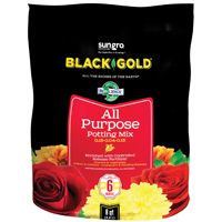 sun gro BLACK GOLD 1410102 8.00 QT P Potting Mix, Brown/Earthy, Granular Grain, 240 Bag