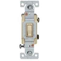 Eaton Wiring Devices C1301-7LTV Toggle Switch, 120 V, Wall Mounting, Polycarbonate, Ivory