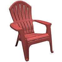 Adams RealComfort 8371-95-3900 Adirondack Chair, 250 lb Weight Capacity, Polypropylene Frame, Merlot Frame