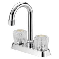 Boston Harbor Bar Faucet With Pop-Up, 1.2 Gpm At 60 Psi, 4 In Center Distance, 2 Acrylic Round Handle