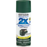 RUST-OLEUM PAINTER'S Touch 249853 All-Purpose Semi-Gloss Spray Paint, Semi-Gloss, Hunter Green, 12 oz Aerosol Can