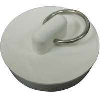 Worldwide Sourcing Drain Stopper, Fits Size 1-1/2 In, Rubber, White