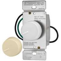 Eaton Wiring Devices RI06P-VW-K2 Rotary Dimmer, 120 V, Ivory/White