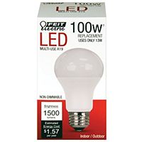 Feit Electric A1600/827/10KLED LED Lamp, 120 V, 14.5 W, Medium E26, A19 Lamp, Soft White Light