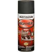 RUST-OLEUM 248903 Specialty Automotive High Heat Spray Paint, Flat, Black, 12 oz Aerosol Can