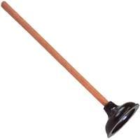 ProSource Toilet Plunger Drain, 6 In Dia, Black