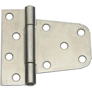 National Hardware N223-875 Gate Hinge, 48 lb Weight Capacity, Screw Mounting, Steel, Zinc