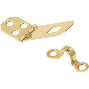 National Hardware V1826 Series N211-896 Hasp, 2-3/4 in L, 3/4 in W, Brass