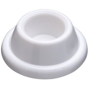 National Hardware N215-897 Door Stop, 1.9 in Dia Base, 0.72 in Projection, Plastic, White