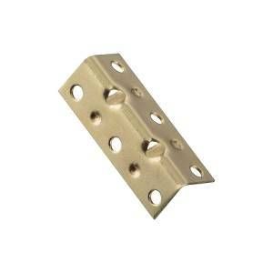 National Hardware V113 Series N226-266 Corner Brace, 0.04 in, Steel, Brass