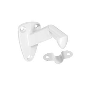 National Hardware N248-351 Handrail Bracket with Strap, 250 lb Weight Capacity, Zinc, White