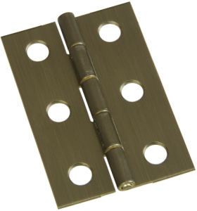 National Hardware N211-375 Decorative Broad Hinge, 5 lb Weight Capacity, Brass