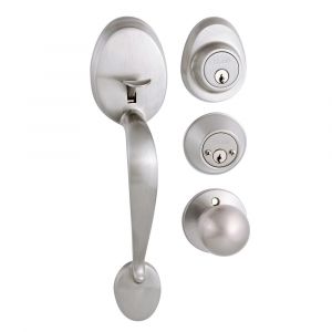 Handleset Double Cylinder Oviedo Satin Nickel